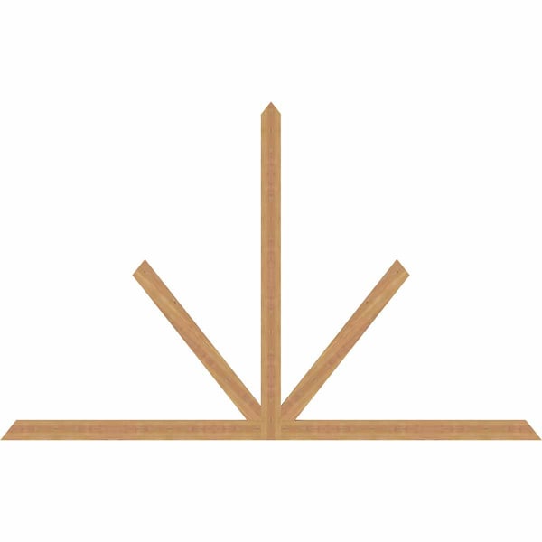 Ekena Millwork Saratoga Timber Gable Bracket, Western Red Cedar, 96"W x 60"H x 1 1/2"D x 3 1/2"F, 15/12 Pitch GBW096X60X0204SAR00SWR - main